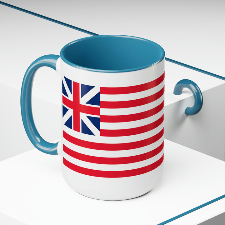 Two-Tone Grand Union Flag Coffee Mugs, 15oz