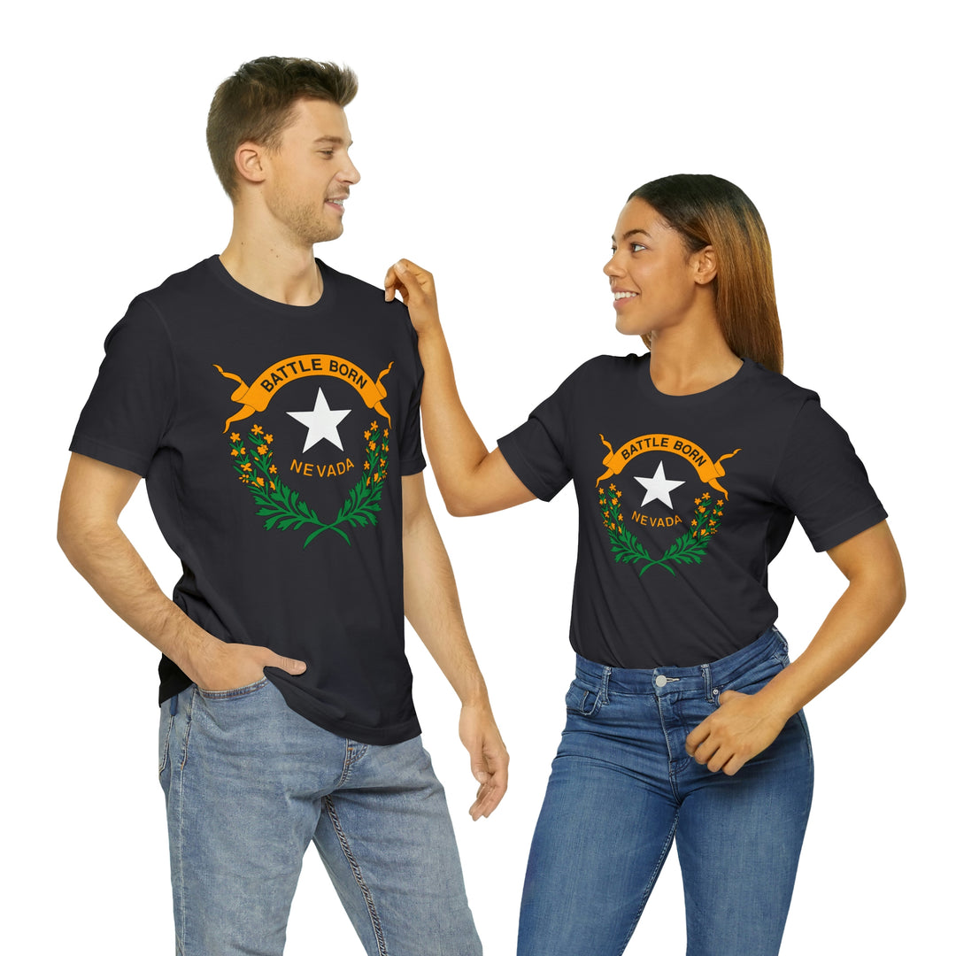 Nevada State Flag T Shirt: Bella + Canvas 3001