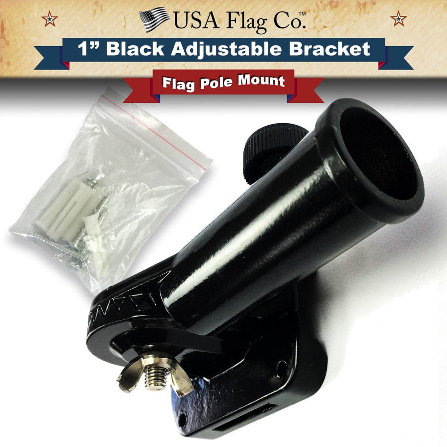 Black Flag Pole Mount (1-inch Diameter) - USA Flag Co.