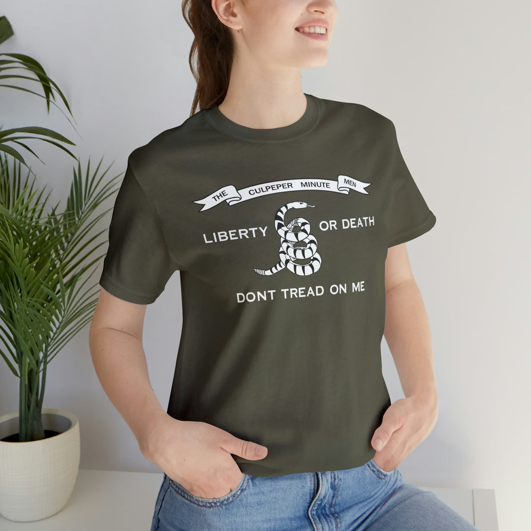 The Culpeper Minute Men Flag T Shirt: Bella + Canvas 3001