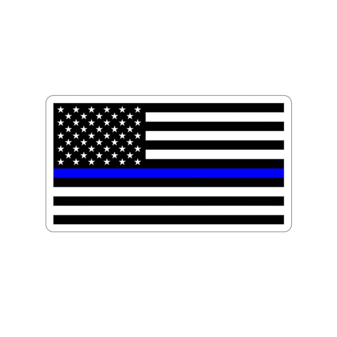 Thin Blue Line Flag Decal (indoor and outdoor use)