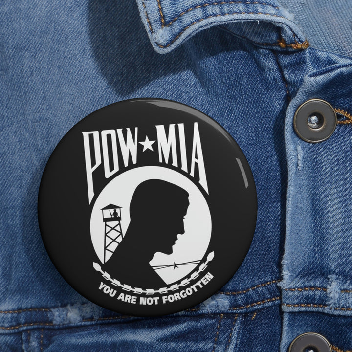 POW-MIA Flag Custom Pin Buttons