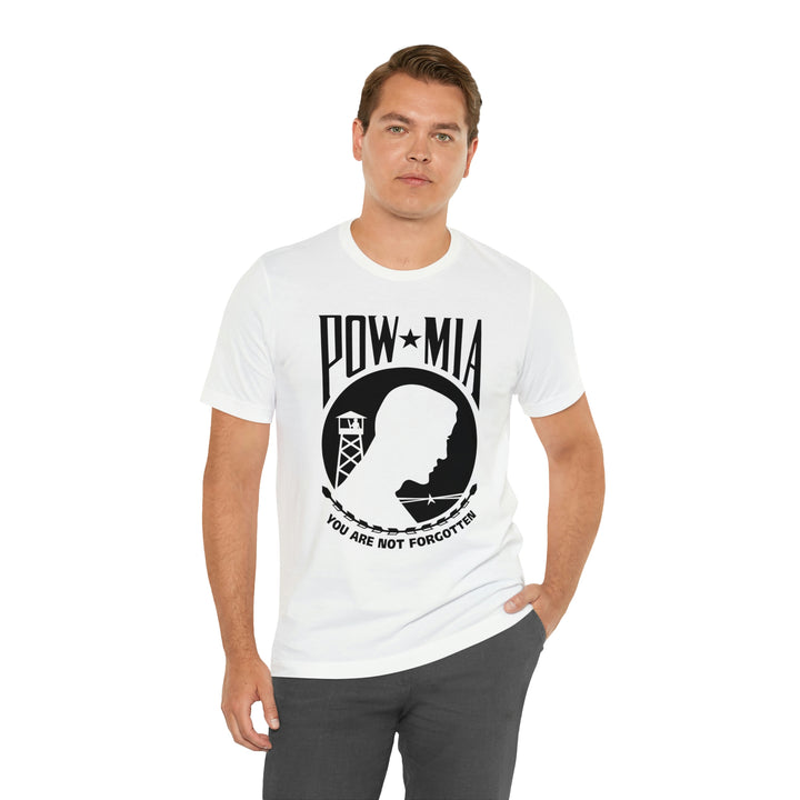 POW-MIA T Shirt: Bella + Canvas 3001