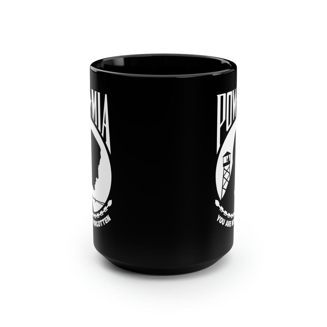 POW-MIA Flag Mug - 15 oz Black Mug