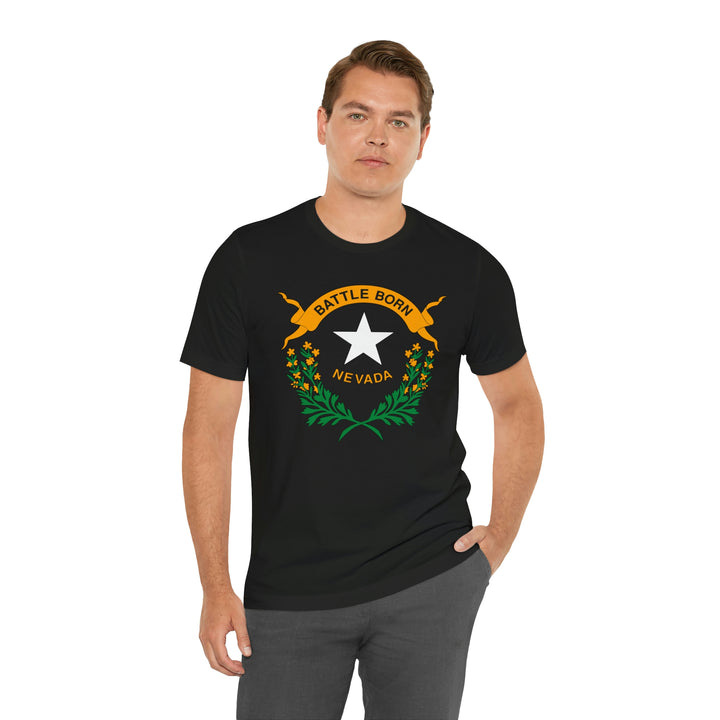 Nevada State Flag T Shirt: Bella + Canvas 3001