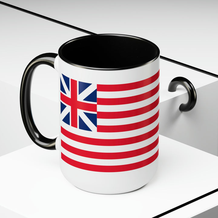 Two-Tone Grand Union Flag Coffee Mugs, 15oz