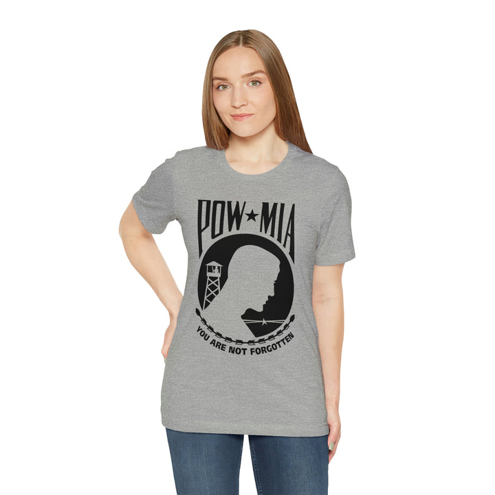 POW-MIA T Shirt: Bella + Canvas 3001