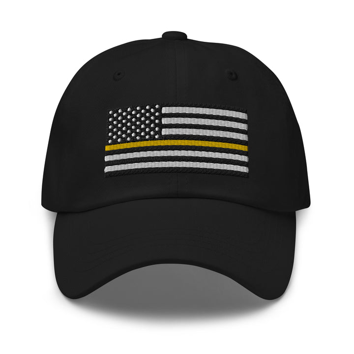 Dad Hat - Thin Yellow Line Flag (Embroidered Flag)