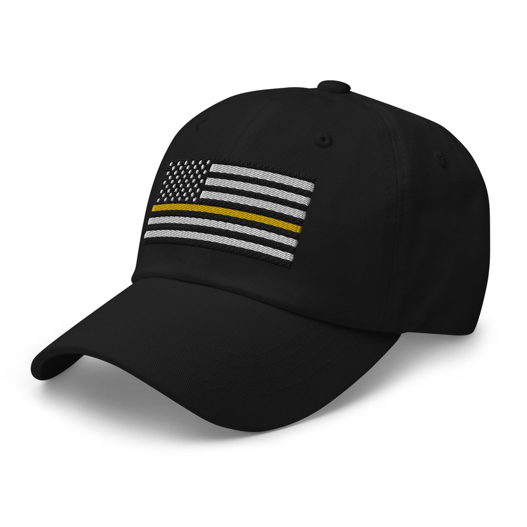 Dad Hat - Thin Yellow Line Flag (Embroidered Flag)