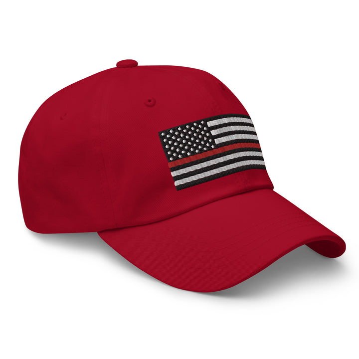 Dad Hat - Thin Red Line Flag (Embroidered Flag)