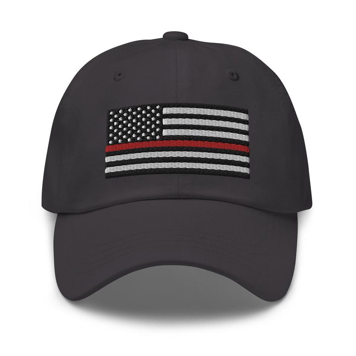 Dad Hat - Thin Red Line Flag (Embroidered Flag)