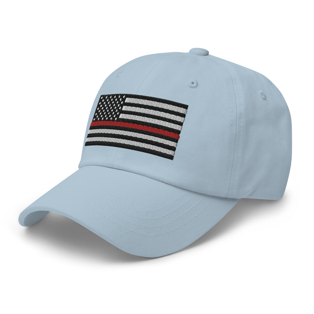 Dad Hat - Thin Red Line Flag (Embroidered Flag)