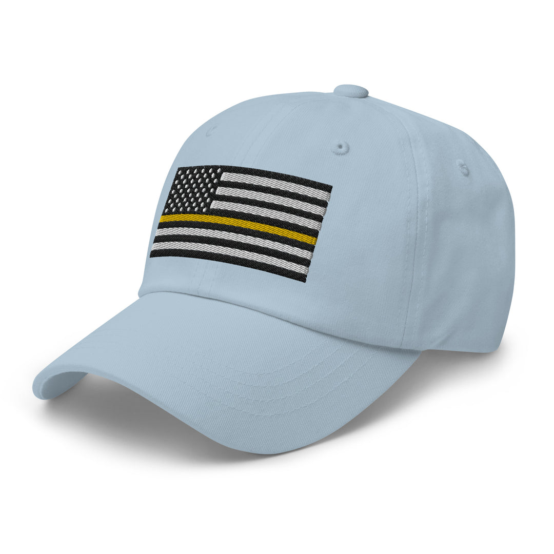 Dad Hat - Thin Yellow Line Flag (Embroidered Flag)