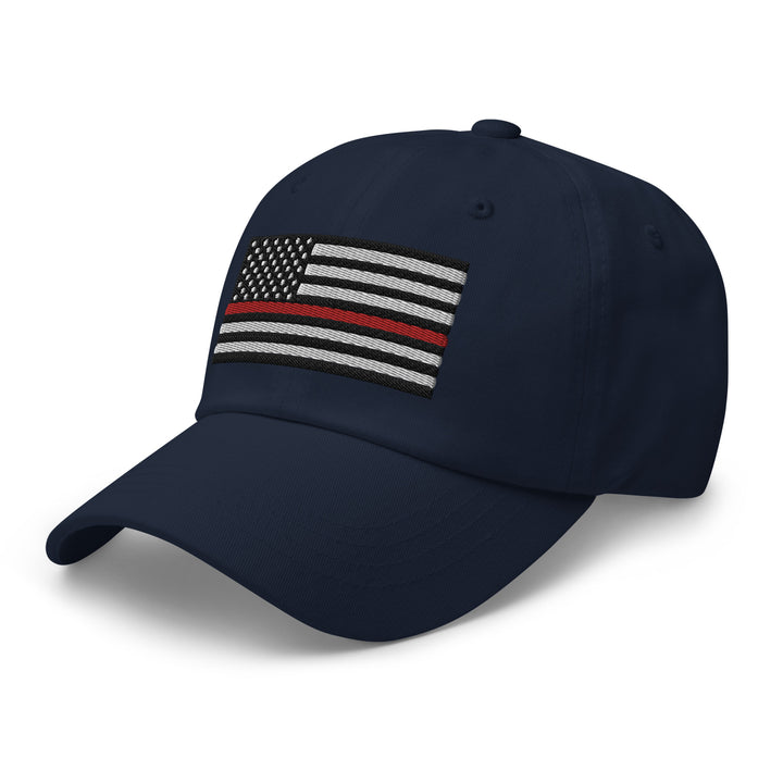 Dad Hat - Thin Red Line Flag (Embroidered Flag)