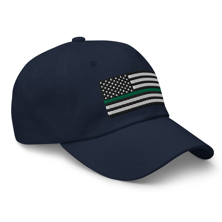 Dad Hat - Thin Green Line Flag (Embroidered Flag)