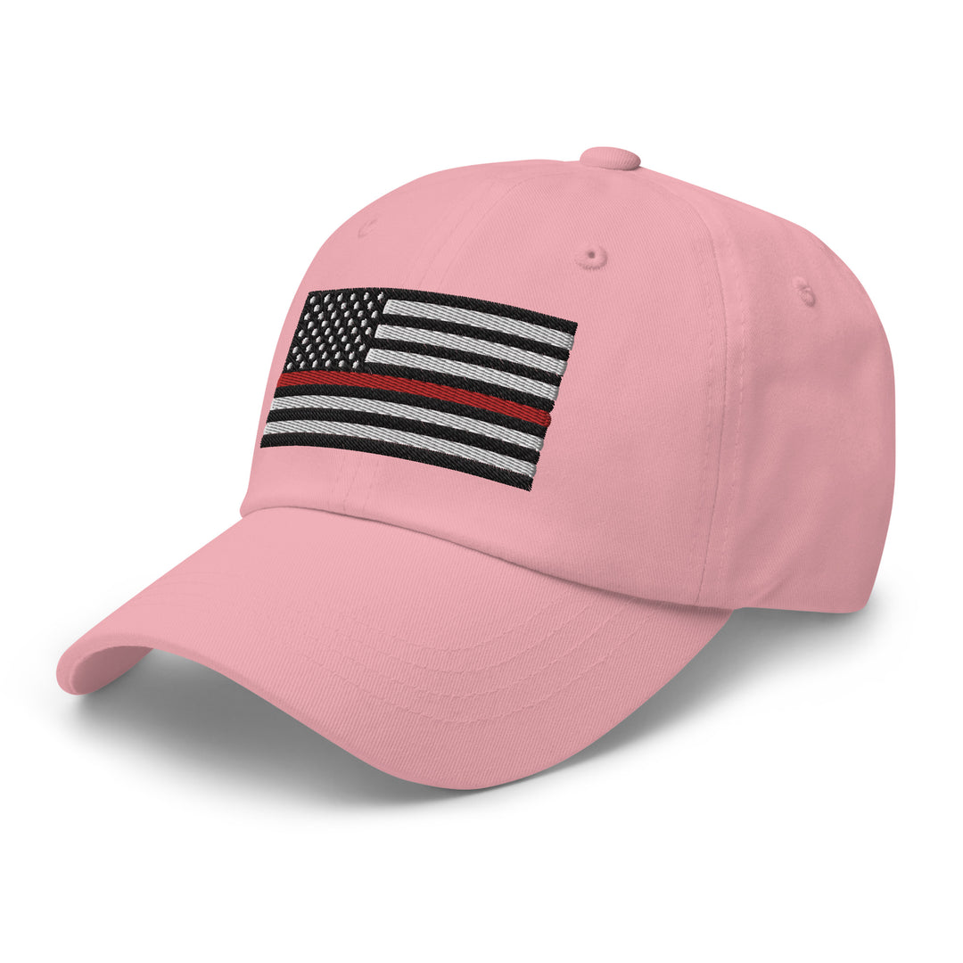 Dad Hat - Thin Red Line Flag (Embroidered Flag)