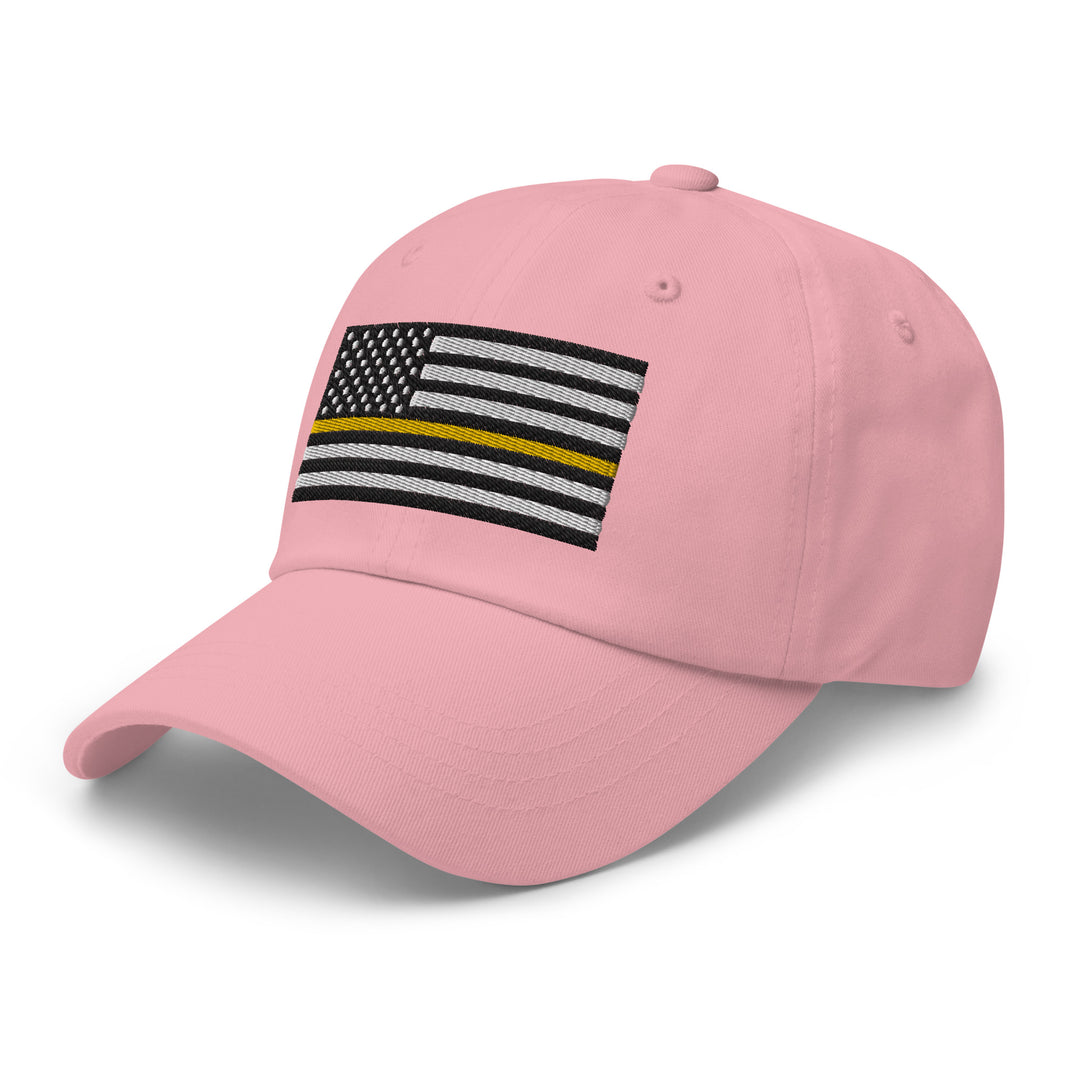 Dad Hat - Thin Yellow Line Flag (Embroidered Flag)