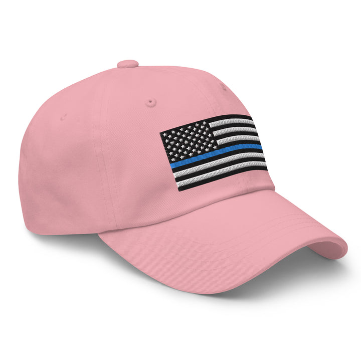 Dad Hat - Thin Blue Line Flag (Embroidered Flag)