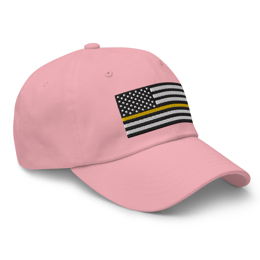 Dad Hat - Thin Yellow Line Flag (Embroidered Flag)