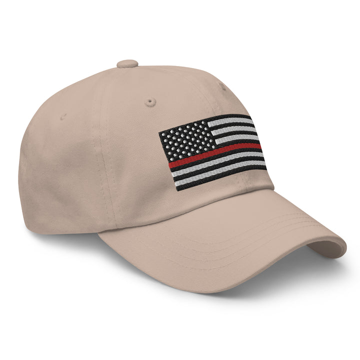 Dad Hat - Thin Red Line Flag (Embroidered Flag)