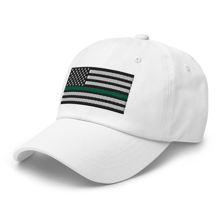 Dad Hat - Thin Green Line Flag (Embroidered Flag)