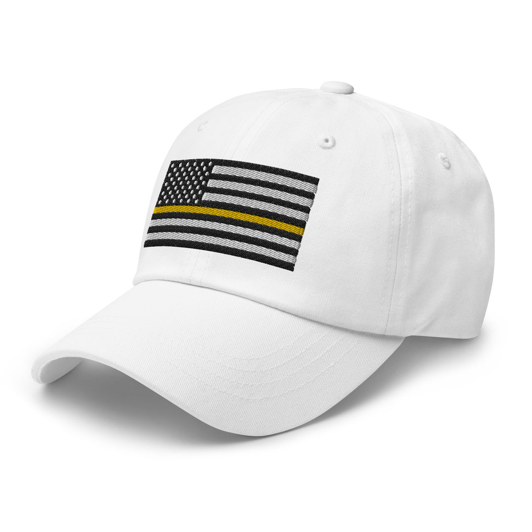 Dad Hat - Thin Yellow Line Flag (Embroidered Flag)