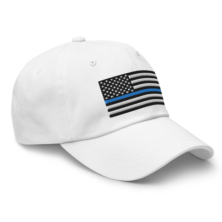 Dad Hat - Thin Blue Line Flag (Embroidered Flag)