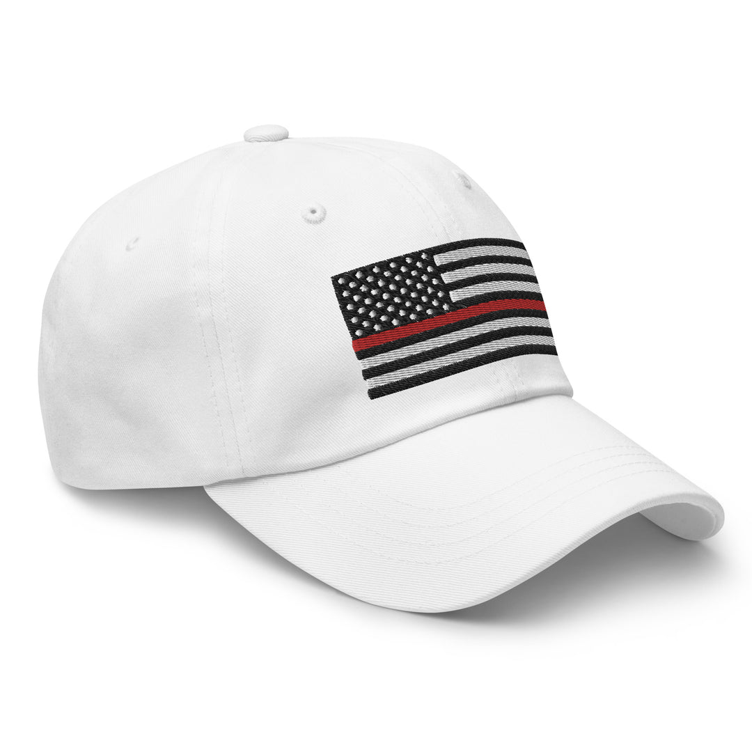 Dad Hat - Thin Red Line Flag (Embroidered Flag)