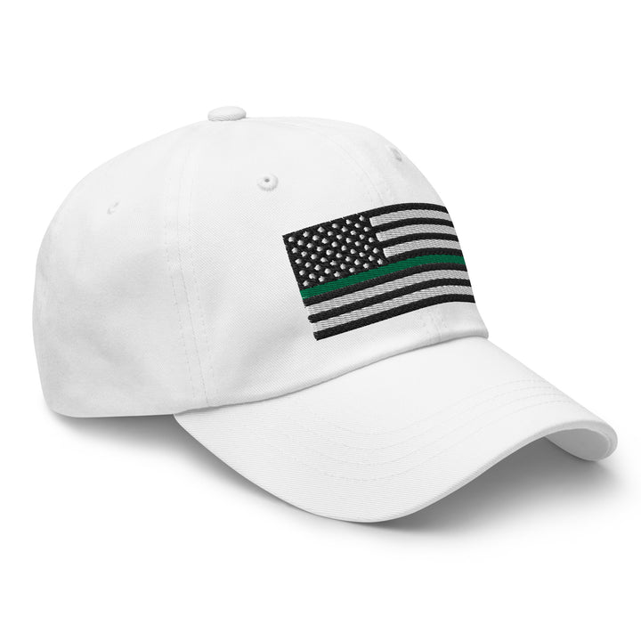 Dad Hat - Thin Green Line Flag (Embroidered Flag)