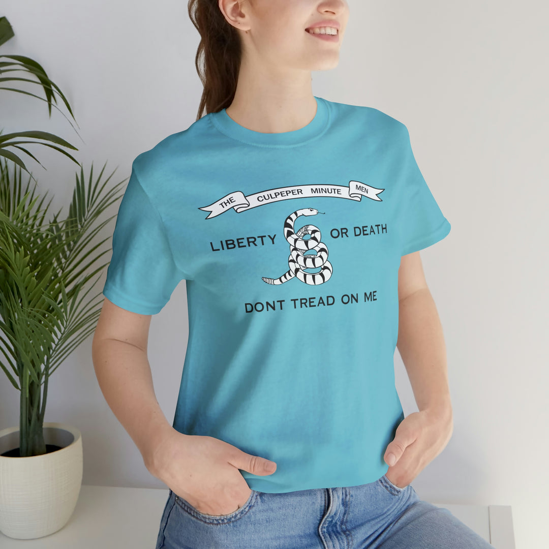 The Culpeper Minute Men Flag T Shirt: Bella + Canvas 3001