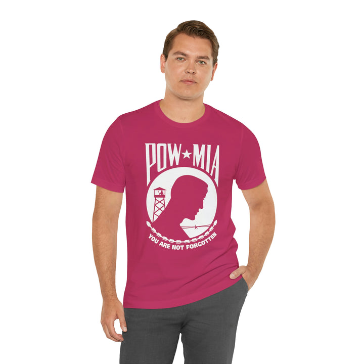 POW-MIA T Shirt: Bella + Canvas 3001