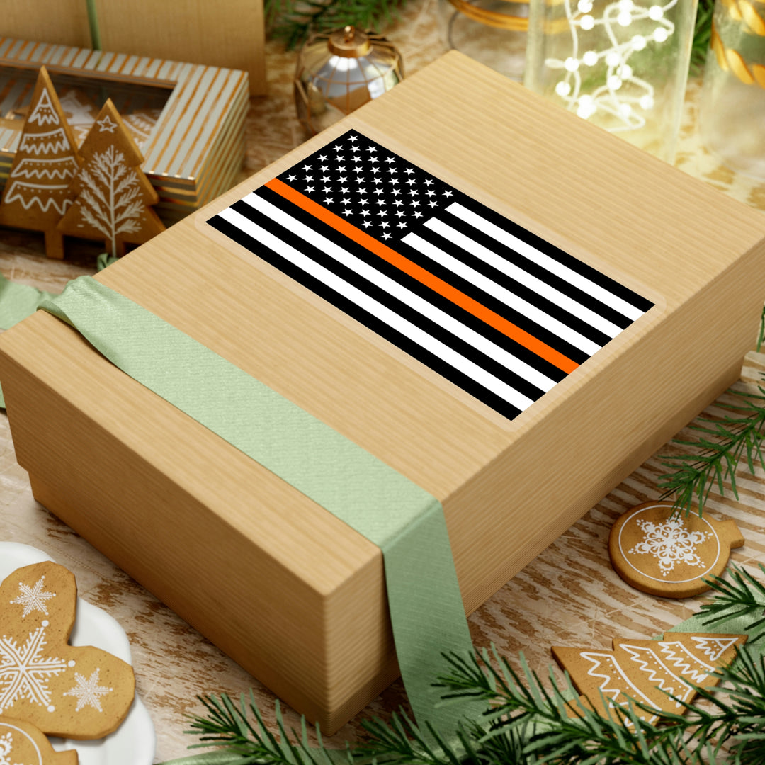 Thin Orange Line Flag Sticker