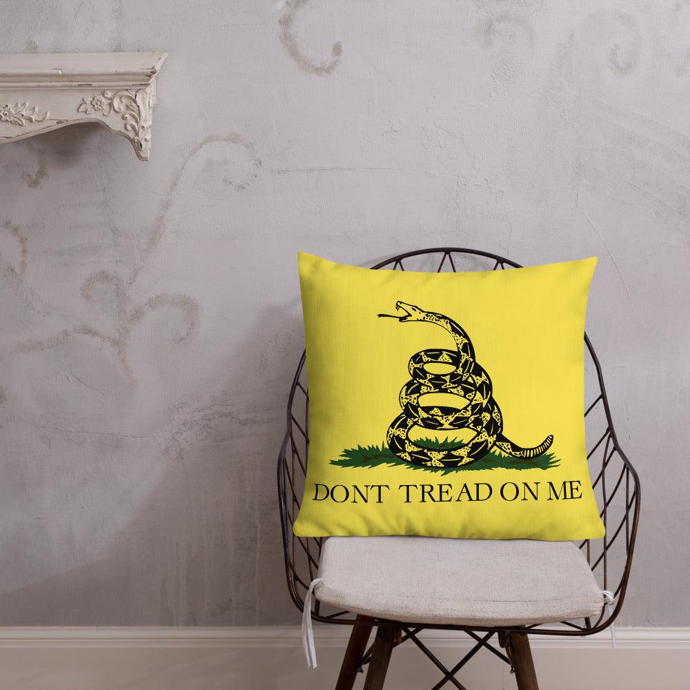 Don't Tread On Me Premium Throw Pillows - USA Flag Co.