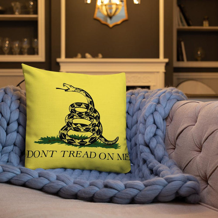 Don't Tread On Me Premium Throw Pillows - USA Flag Co.