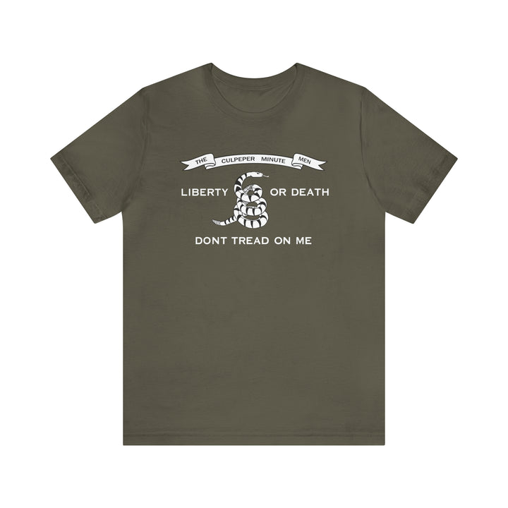 The Culpeper Minute Men Flag T Shirt: Bella + Canvas 3001