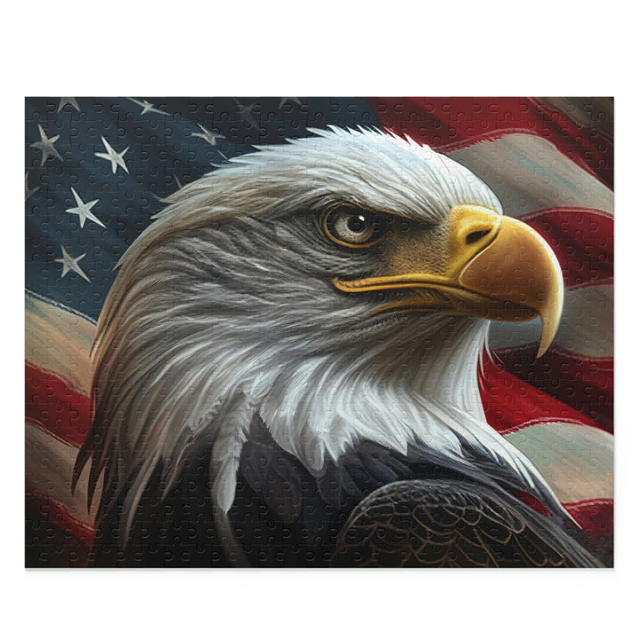 USA Flag American Bald Eagle Puzzle (120, 252, 500-Piece)