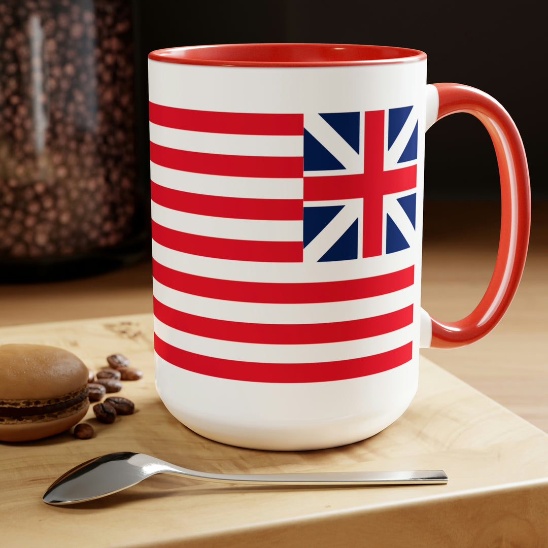 Two-Tone Grand Union Flag Coffee Mugs, 15oz