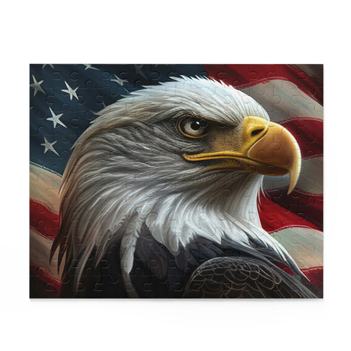 USA Flag American Bald Eagle Puzzle (120, 252, 500-Piece)