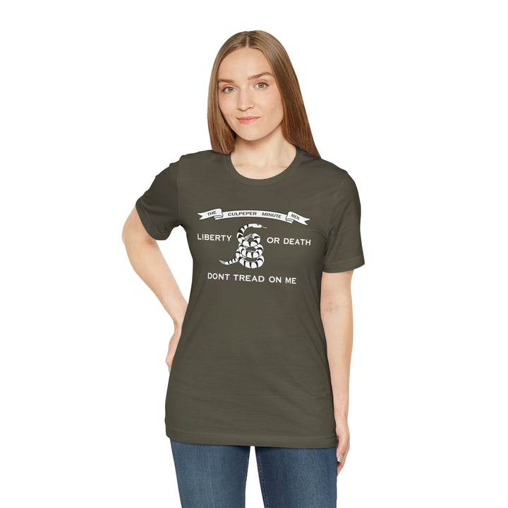 The Culpeper Minute Men Flag T Shirt: Bella + Canvas 3001