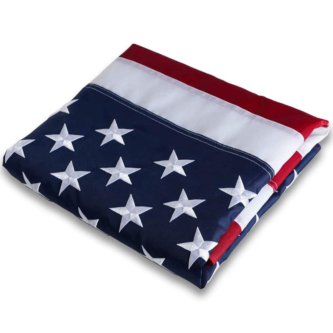 Nylon American Flag (3x5 foot) Embroidered Stars & Sewn Stripes - USA Flag Co.