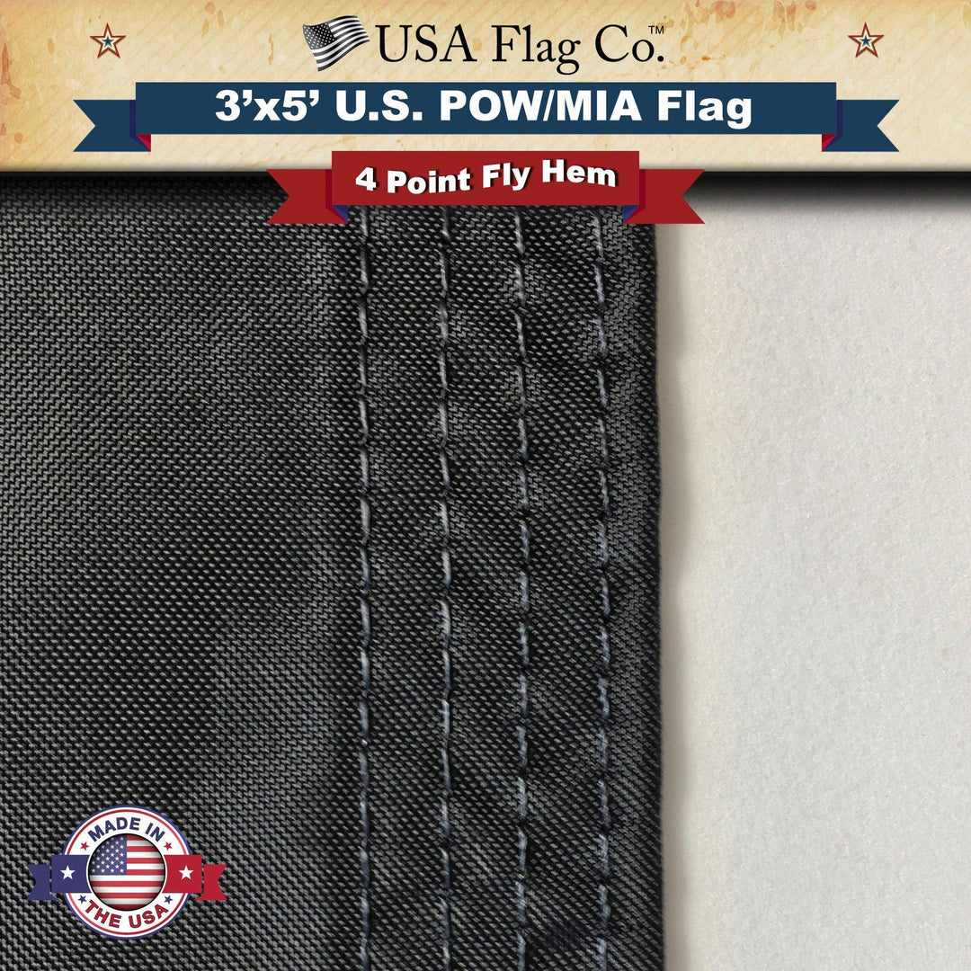 POW MIA Flag (3x5 foot) Single Reverse - USA Flag Co.