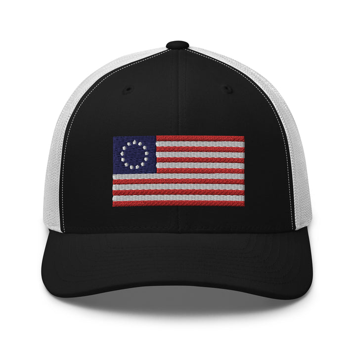 Trucker Cap Betsy Ross Flag (Embroidered Flag)