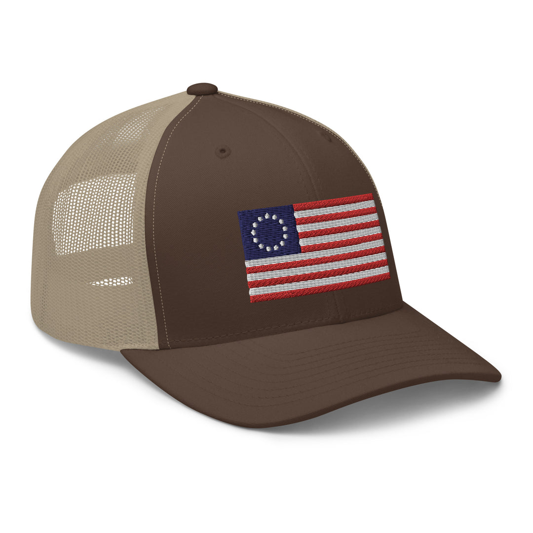 Trucker Cap Betsy Ross Flag (Embroidered Flag)