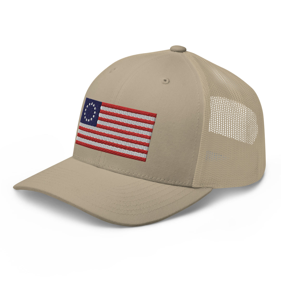 Trucker Cap Betsy Ross Flag (Embroidered Flag)