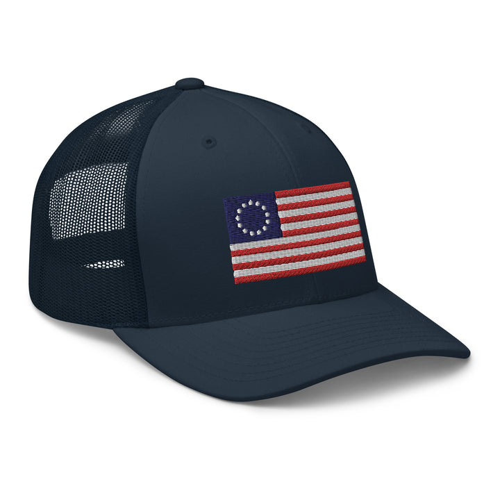 Trucker Cap Betsy Ross Flag (Embroidered Flag)