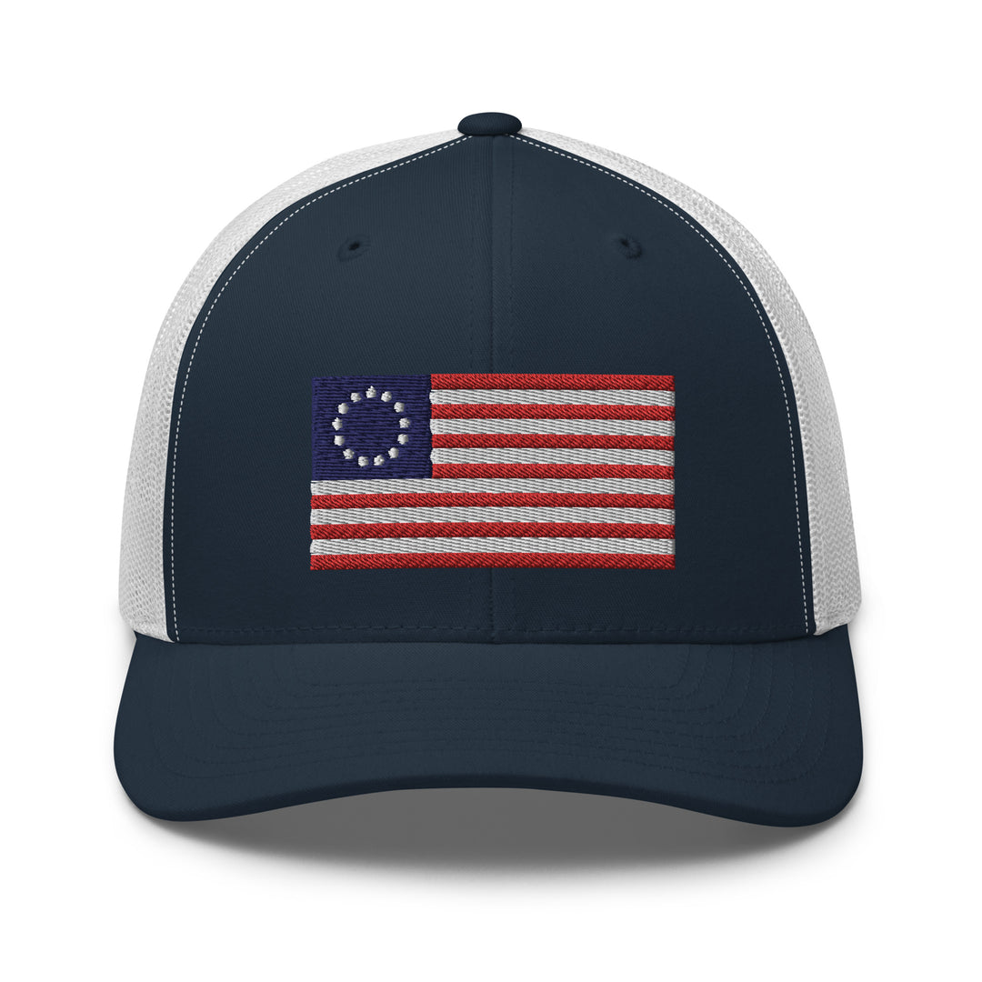 Trucker Cap Betsy Ross Flag (Embroidered Flag)