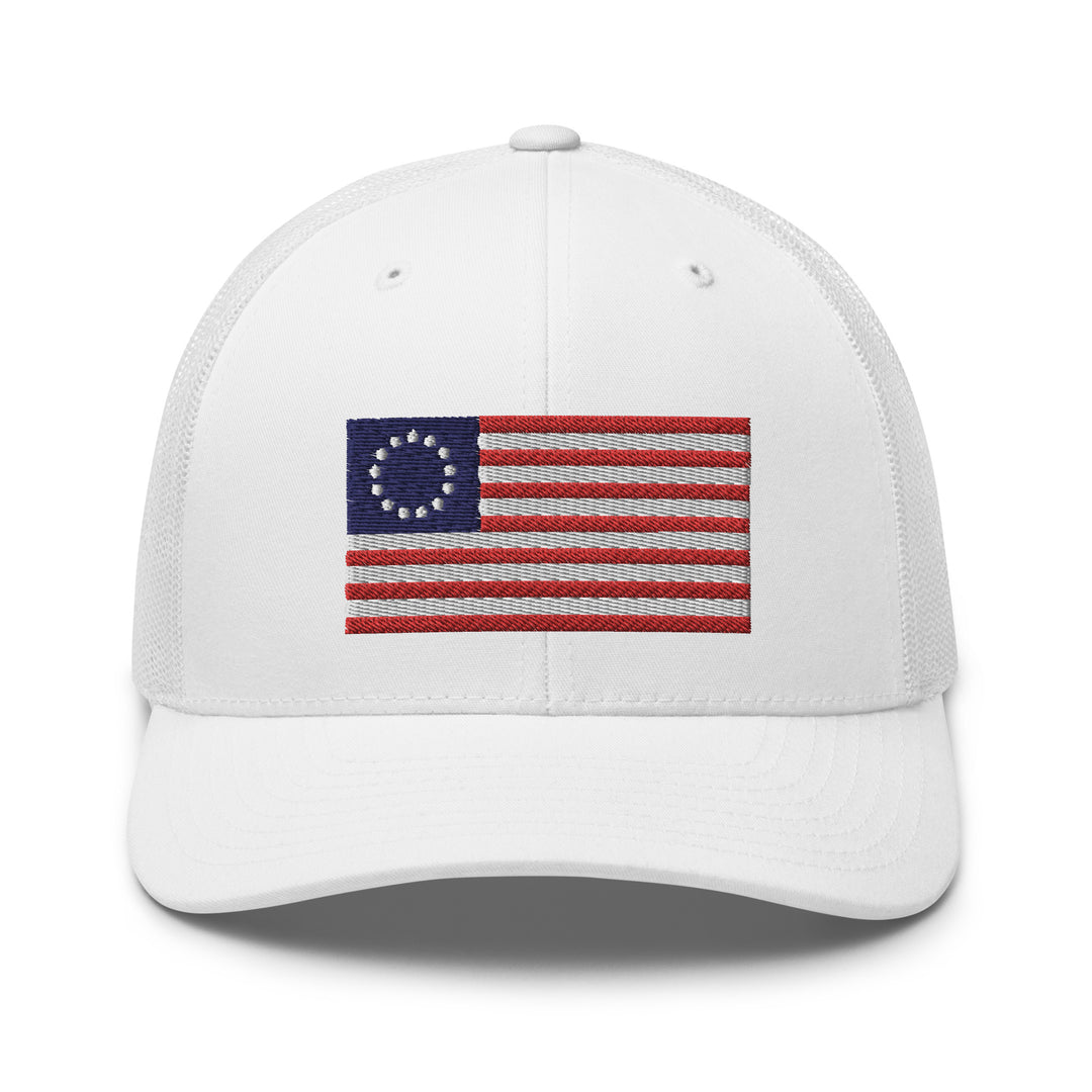 Trucker Cap Betsy Ross Flag (Embroidered Flag)