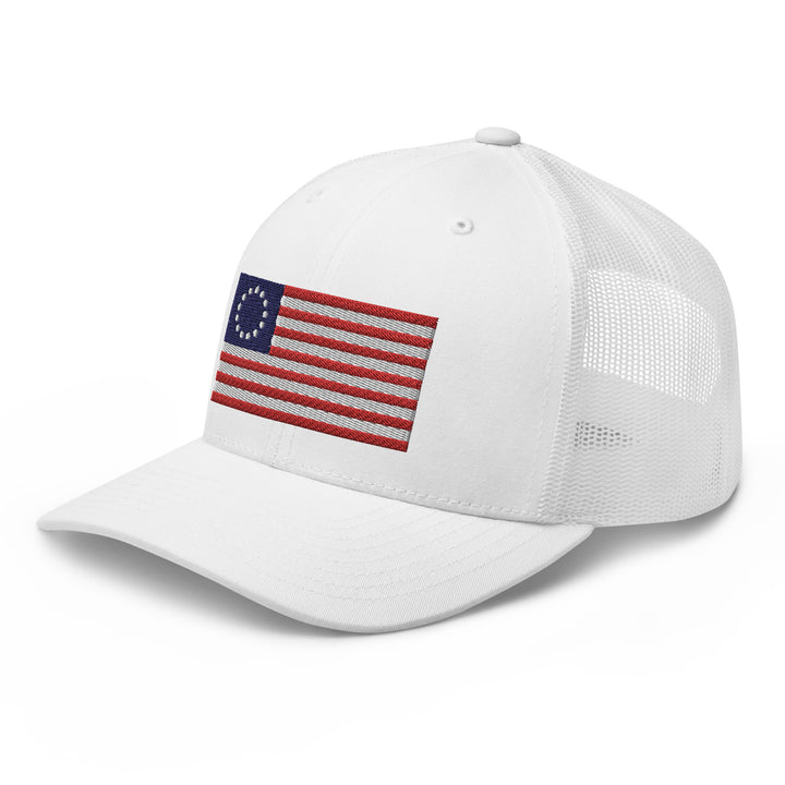 Trucker Cap Betsy Ross Flag (Embroidered Flag)