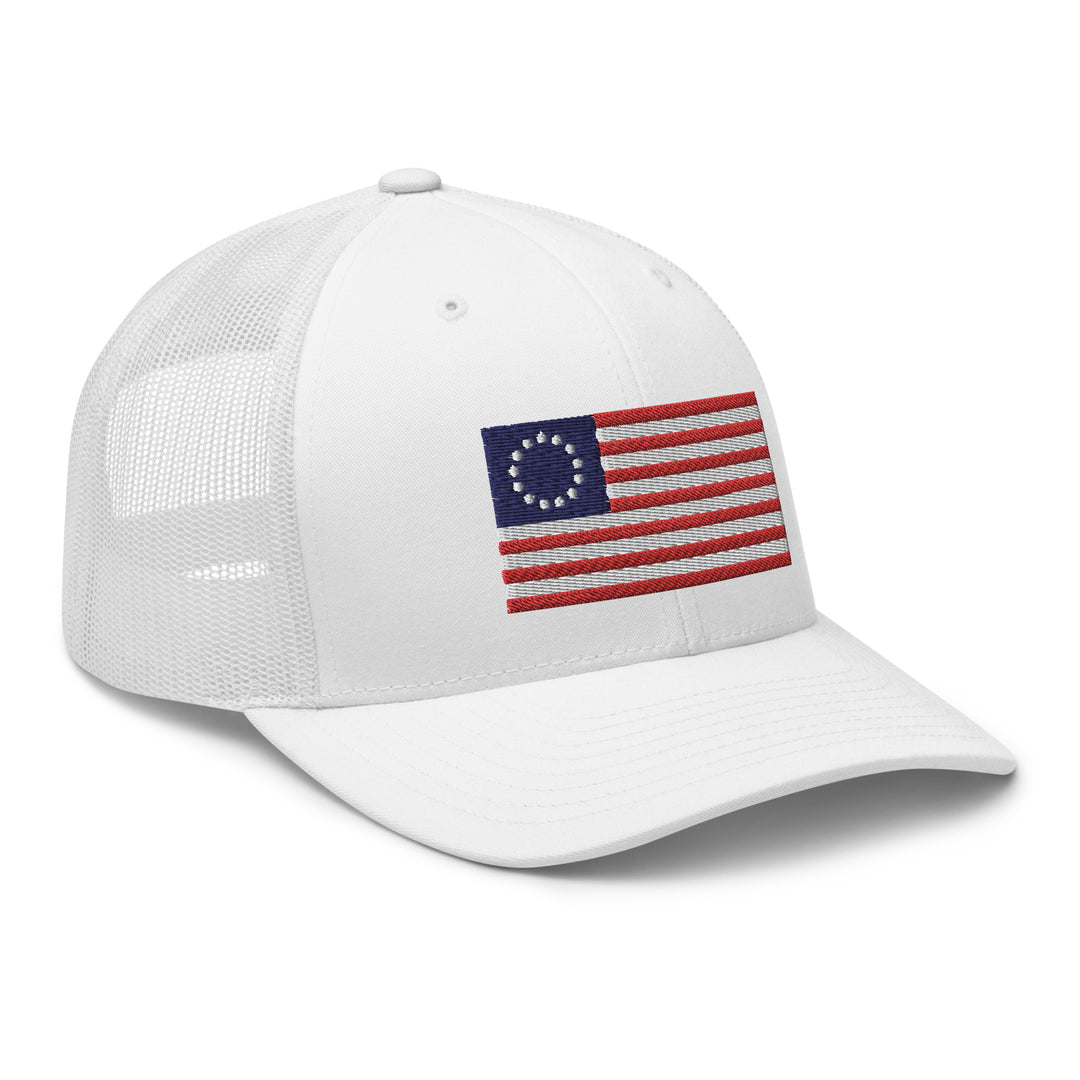 Trucker Cap Betsy Ross Flag (Embroidered Flag)