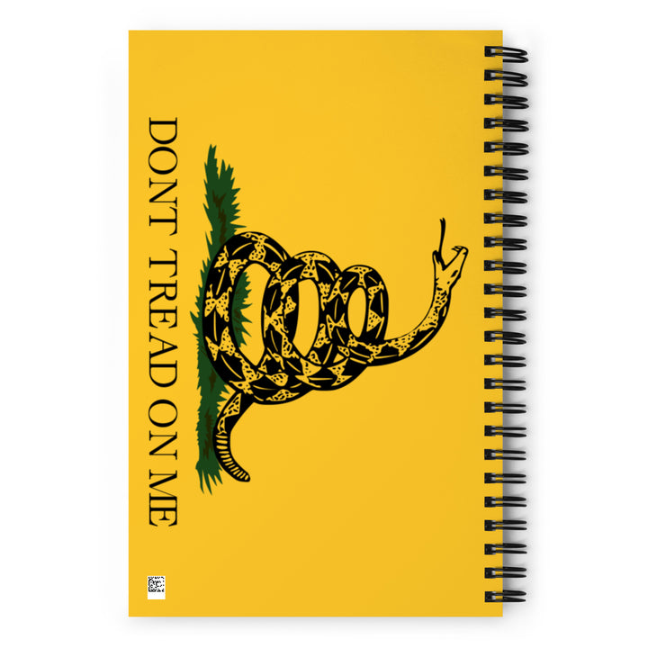 Don't Tread On Me Flag Spiral Notebook by USA Flag Co.